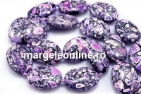 Colier cu margele din magnezit, oval, 25x19mm