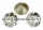 Swarovski, chaton ss29, silver shade, 6mm - x4