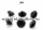 Preciosa chaton SS7 / PP15, jet, 2.1mm - x40