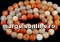 Brick lace agate, faceted round, 8mm