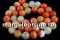 Brick lace agate, faceted round, 12mm