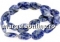 Blue spot sodalite, twisted, 16x10mm