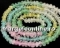 Multicolor aquamarine, natural stone, free form rondelle, 4-5mm