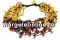 Bracelet with natural amber beads , chips , 5 - 7.5mm