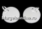 Charm, engraved coin, heart, 925 silver,16mm - x1