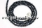 Black spinel rainbow reflections, natural, faceted rondelle, 3mm