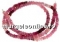 Pink tourmaline, natural stone, faceted rondelle, 3.3mm