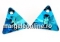 Swarovski, triangle pendant, bermuda blue, 8mm - x2