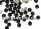 Swarovski, spacer, placat rodiu, black diamond, 6mm - x2