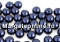 Swarovski one hole pearls, night blue, 5mm - x4