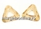 Swarovski, triangle pendant, white opal, 20mm - x1