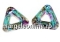 Swarovski, triangle pendant, volcano, 14mm - x1