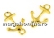 Earring base, 925 silver, rivoli 12mm - x1pair.