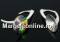 Earring base, 925 silver, rivoli 10mm - x1pair