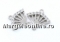 Link, swan, rhodium-plated 925 silver, 14x7mm - x1