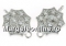 Link, fan, rhodium-plated 925 silver, 13.5x13mm - x1