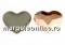 Swarovski, heart cabochon, rose gold, 14mm - x1