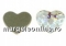 Swarovski, heart cabochon, rose gold, 14mm - x1