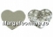 Swarovski, heart cabochon, black patina, 6mm - x2