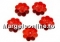 Swarovski, marguerite flower, siam, 10mm - x4