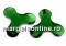 Swarovski, cabochon Molecule, dark moss green, 8x8.7mm - x1