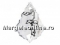 Swarovski, baroque pendant, Paisley Print, 38mm - x1