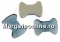 Swarovski, bowtie cabochon, silver night, 9mm - x1