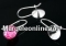 Earring base, 925 silver,rivoli 6mm - x1pair