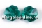 Swarovski, clover bead, emerald, 8mm - x2