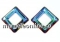 Swarovski, square ring pendant, volcano, 14mm - x1