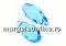 Swarovski, briolette pendant, denim blue, 13mm - x1