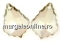 Swarovski, baroque pendant, comet argent light, 38mm - x1