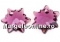 Swarovski, pandantiv edelweiss, vintage rose, 14mm - x1