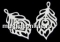 Link, leaf,925 silver, 16.5x7mm  - x1
