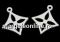 Link, leaf,925 silver, 16.5x7mm  - x1