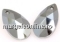 Swarovski, drop pendant, light chrome, 16mm - x1