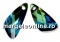 Swarovski, wing pendant, silver night, 23mm - x1