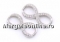 Link, infinity, crystals, rhodium-plated 925 silver, 20mm  - x1