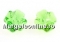 Swarovski, clover bead, emerald, 8mm - x2
