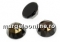 Swarovski, rose cut cabochon,  crystal satin, 10mm - x1