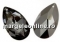 Swarovski, pand. picatura, antique green blue aurore boreale, 38mm - x1
