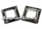 Swarovski, pandantiv square ring, silver night, 30mm - x1