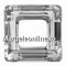 Swarovski, pandantiv square ring, crystal, 30mm - x1