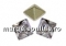 Swarovski, fancy chaton Square, antique pink, 3mm - x10