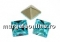 Swarovski, fancy chaton Square, aquamarine, 3mm - x10