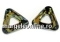Swarovski, triangle pendant, tabac, 14mm - x1