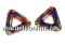 Swarovski, triangle pendant, volcano, 14mm - x1