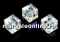 Swarovski, margele cub, crystal, 12mm - x1