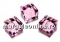 Swarovski, margele cub, purple velvet, 6mm - x2