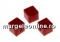 Swarovski, cube bead, garnet, 8mm - x1